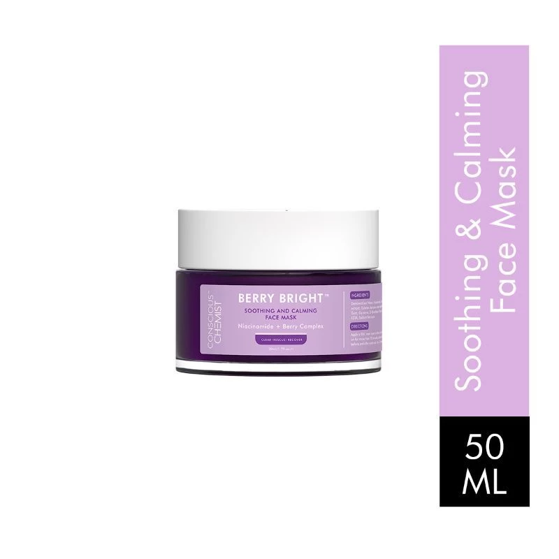 Conscious Chemist Berry Bright Soothing & Calming Face Mask For All Skin Types, 50 ml-1.webp